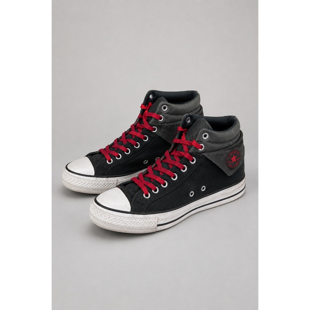 Converse Chuck Taylor All Star Mens 12 Mid Fold Over Sneakers Streetwear Grunge